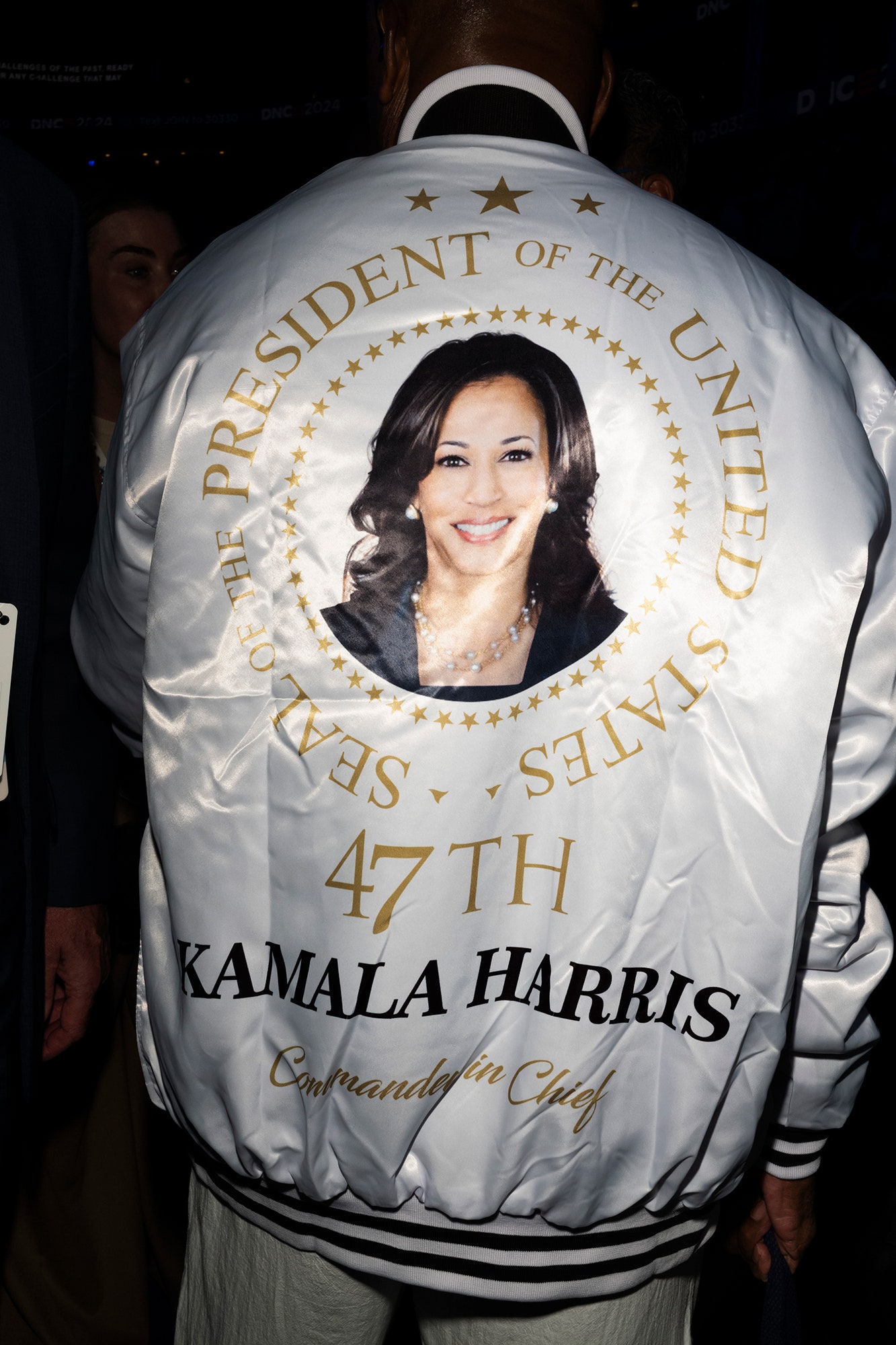 Image may contain Kamala Harris Clothing Coat Jacket Long Sleeve Sleeve Shirt Face Head Person and Photography