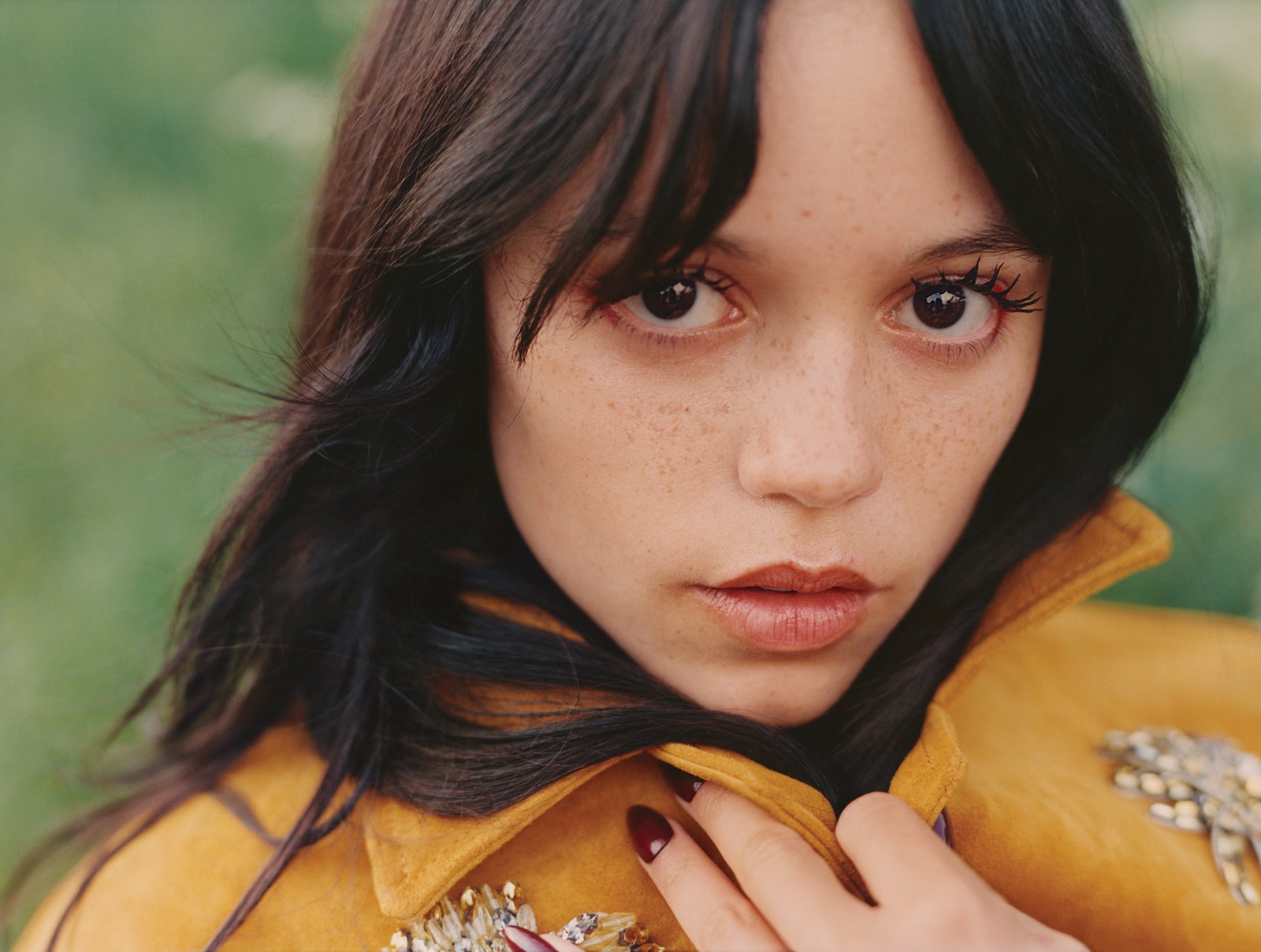 Jenna Ortega wearing Miu Miu.