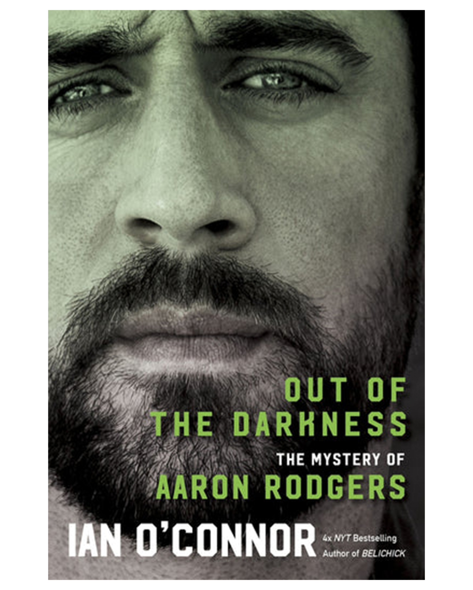 Image may contain Aaron Rodgers Head Person Face Beard Advertisement Adult and Poster